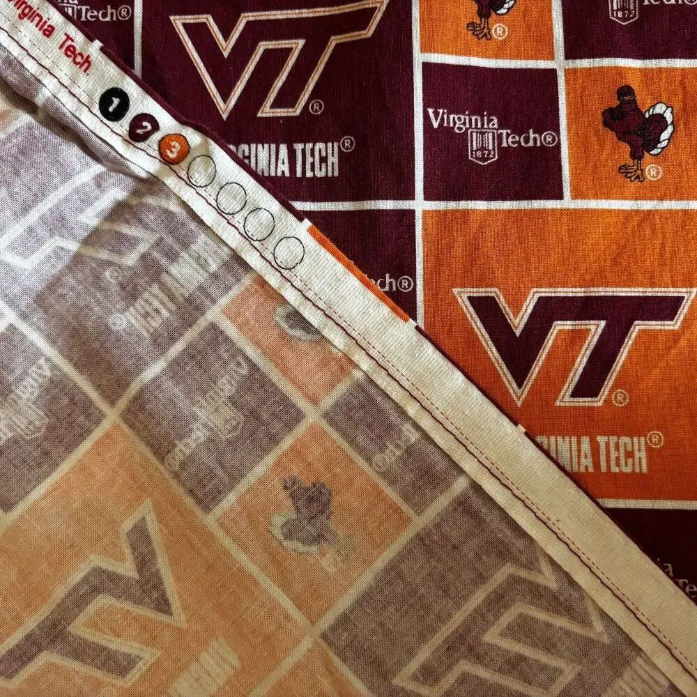 Virginia Tech VT Hokies Fabric Tablecloth Handmade Tailgate Party